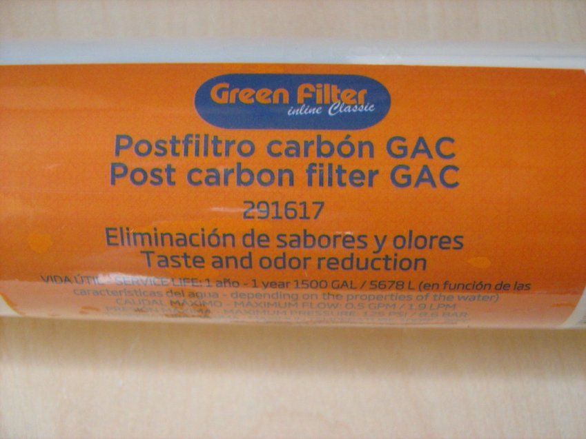 FILTRO EN LINEA POST CARBON