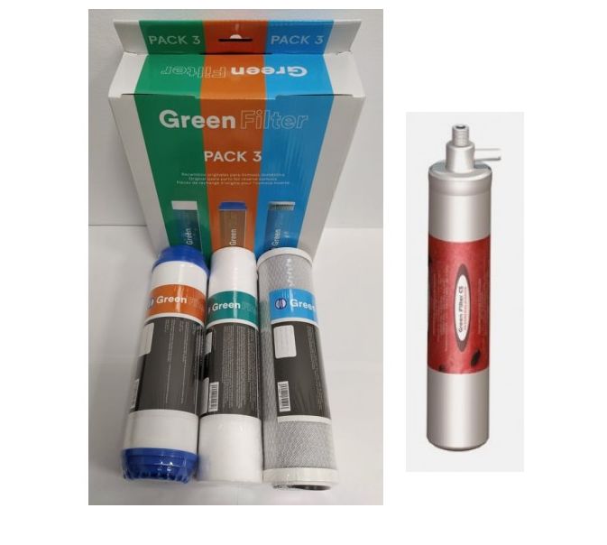 Pack 3 filtros Green Filter y postfiltro CS