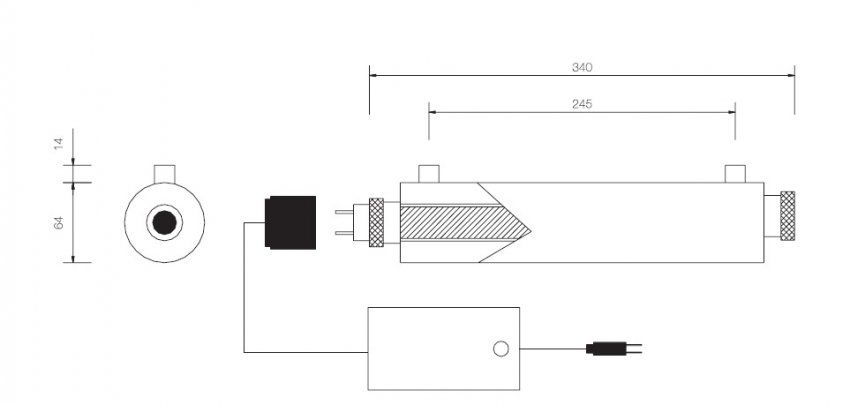 Recambio tubo de cuarzo lámpara UV0480LH