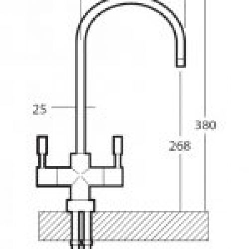 Kit valvula ceramica C/F para grifo Ares