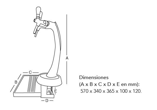 Torre Dispensadora 2 Grifos