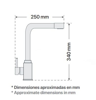 Grifo Osmosis 3 Vías Durban - Flexible - AquaDux