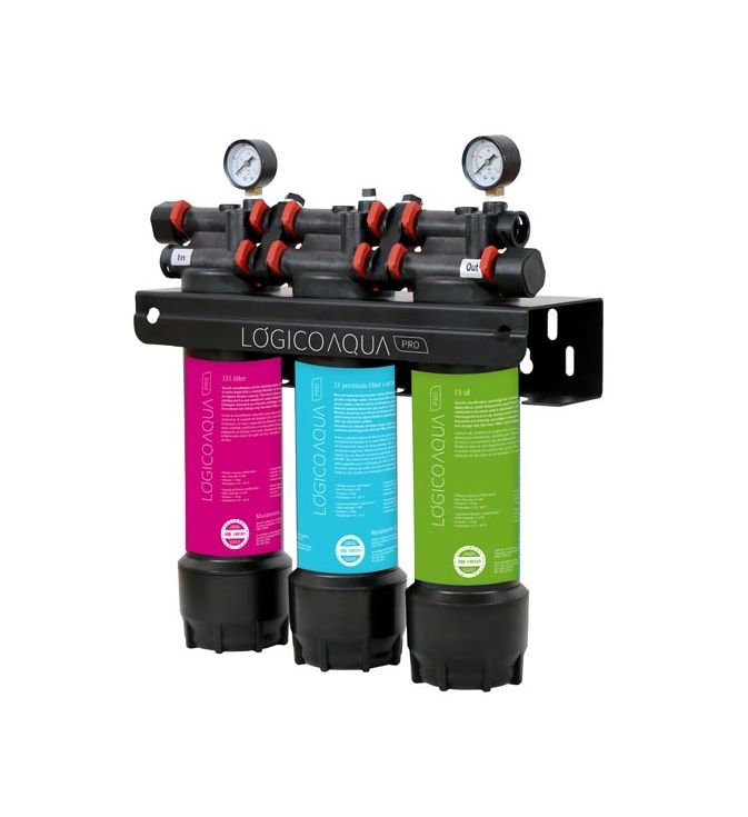 Conjunto filtracion triple Lógico Aqua Pro PP carbon fibra UF 13