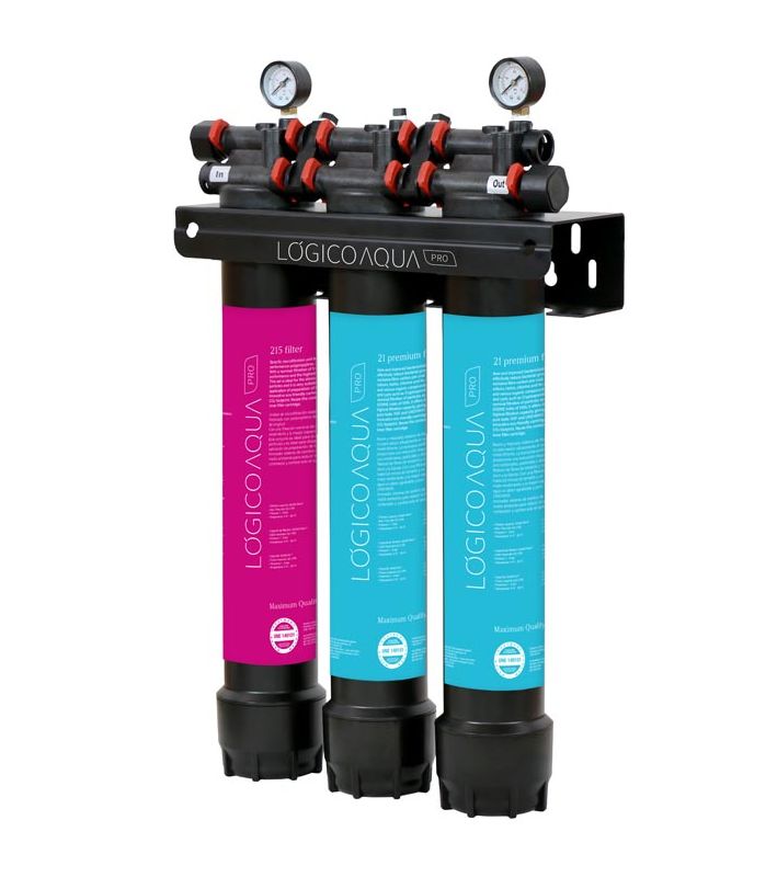 Conjunto filtracion triple Lógico Aqua Pro PP 2 carbon fibra 21